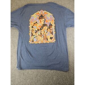 Stranger Things Cast (Netflix) Mens Size XL Blue Short Sleeve T-shirt 1454